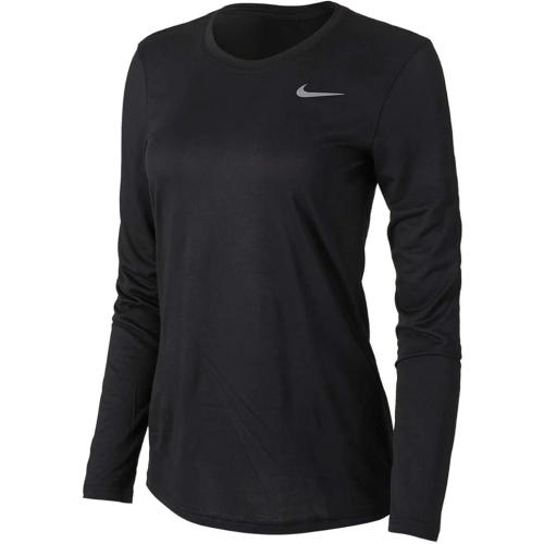 Nike womens LonGrade Schoolleeve Legend T Shirt Small Black/Black/Cool Grey