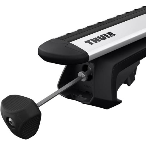 710410, Thule Raised Rail Evo Foot Pack (4 Pack), Versatile Compatibility, Easy Install, Feet for Thule Evo roof Rack Systems, and ITSPWR Lock Cores for Thule Car Rack (4-Pack)