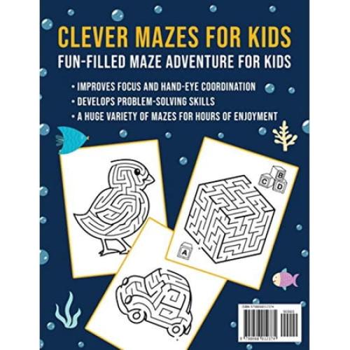 Puzzle Books for Kids Mazes for Kids: Maze Activity Book for Ages 4 - 8, Book 1, (Paperback)
