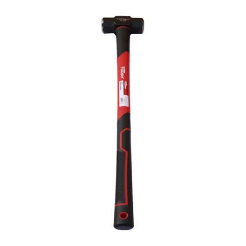 Hyper Tough 8lb Sledge Hammer with Double Injection Fiberglass Handle with High Quality Steel Head