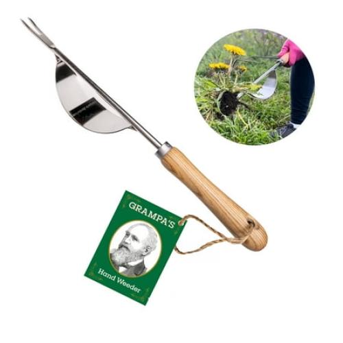 Grampa's Hand Weeder Tool - The Perfect Lightweight Easy To Use Weed Puller Tool For Garden - Durable Unique Lever Design With V-Shaped Forks Allows For Easy Removal Of Weeds & Their Roots.