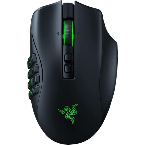 Razer Naga Pro Wireless Gaming Mouse: Interchangeable Side Plate w/ 2, 6, 12 Button Configurations - Focus  20K DPI Optical Sensor - Fastest Gaming Mouse Switch - Chroma RGB Lighting