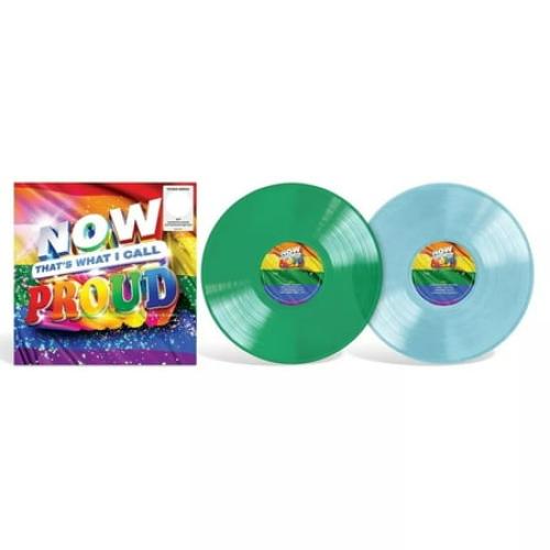 NOW Thats What I Call Music Proud Exclusive Limited Translucent Emerald Light Blue Color Vinyl 2x LP Record