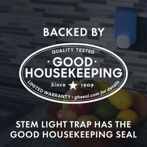 STEM Light Trap, Attracts and Traps Flying Insects, Emits Soft Blue Light, [Includes Starter Kit with 1 Light Trap and 3 Cartridges]