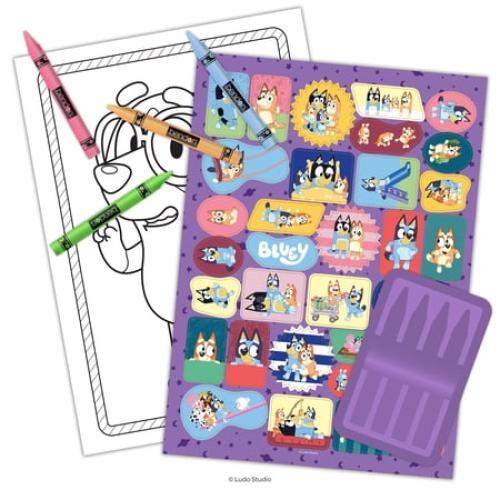 Bluey 48-Page Coloring and Activity Book with Crayons, by Bendon