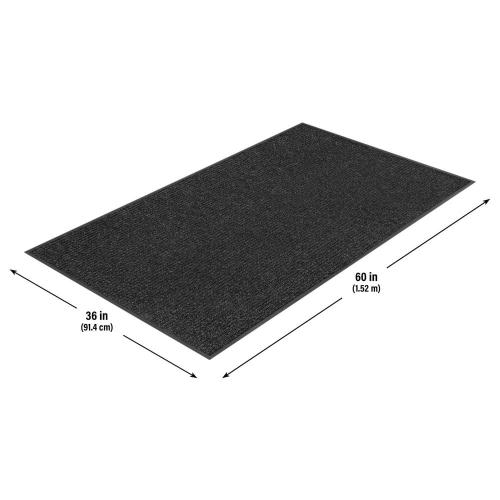 TrafficMaster Enviroback Charcoal 60 in. x 36 in. Recycled Rubber/Thermoplastic Rib Door Mat