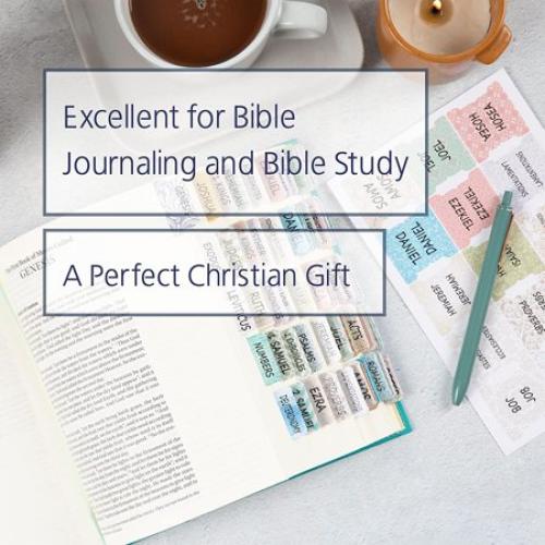 Mr. Pen- Bible Tabs, 75 Tabs, Laminated, Bible Journaling Supplies, Bible Tabs Old and New Testament, Bible Tabs for Women, Bible Tabs for Journaling Bible, Bible Book Tabs â€¦