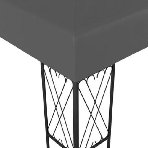 vidaXL Gazebo 9.8'x13.1' Anthracite Fabric, 48008