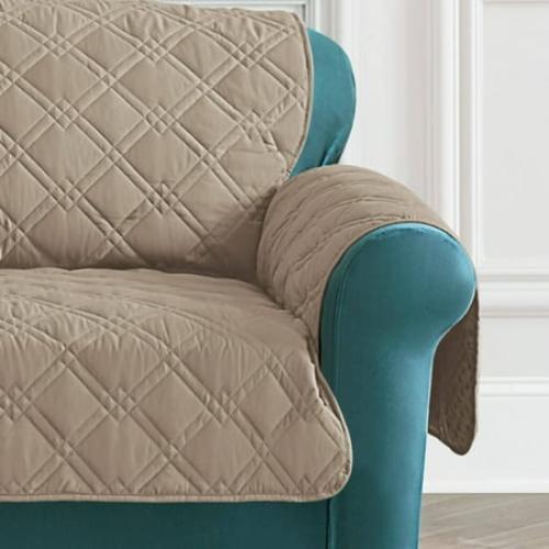SureFit Pet Protector Sofa Furniture Cover in Taupe