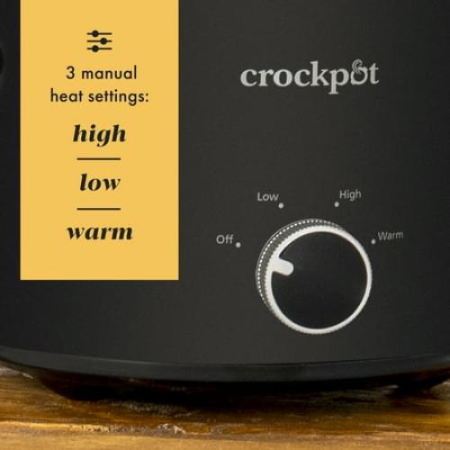 Crock-Pot® Manual 7-Quart Slow Cooker, Black