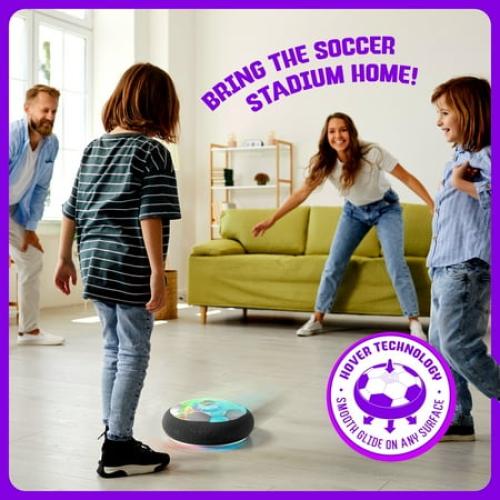Hover Soccer Ball for Kids - Boy Birthday Gifts - Indoor Toy Games Gift for Boys Age 6, 7, 8, 9, 10, 11, 12 Year Old - Light-Up Toys Game for Kid - 6-8, 8-12 - Gifts for 8 Year Old Boy