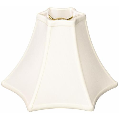 Royal Designs 8 Sided Top Bottom Bell Basic Lamp Shade White 5 x 14 x 9.5
