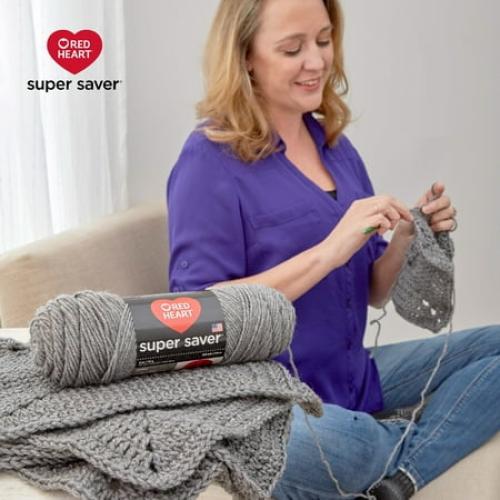 Red Heart Super Saver® Pooling™ 4 Medium Acrylic Yarn, Papaya 5oz/141g, 236 Yards