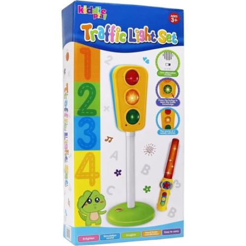 Kiddie Play Traffic Light Toy for Kids Cars and Bikes with Lights and Sounds