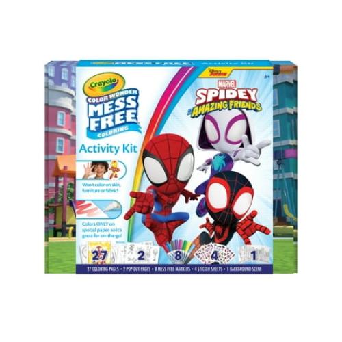 Crayola Color Wonder Spidey and His Amazing Friends, Mess Free Spidey Coloring Set, Spiderman Gifts for Kids & Toddlers