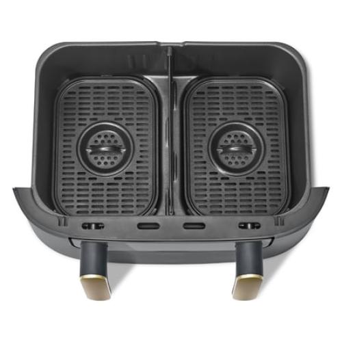 Beautiful 9 QT TriZone Air Fryer, Oyster Grey by Drew Barrymore