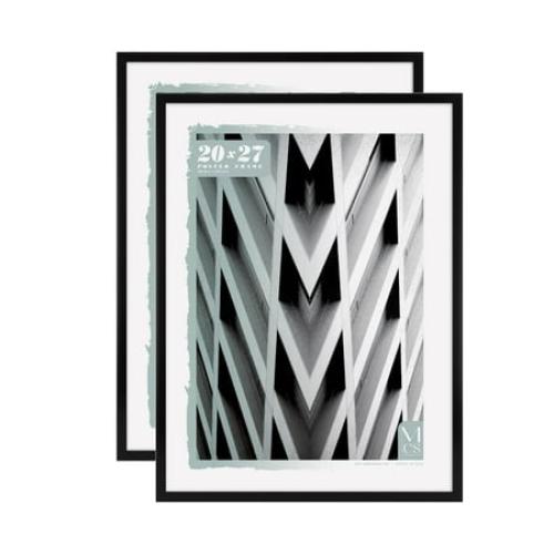 MCS Foundation 16x24 Poster Frame Traditional Brass, Vertical & Horizontal Wall Hanging Large Picture Frame for Photos, Posters & Art Prints (1-Pack)