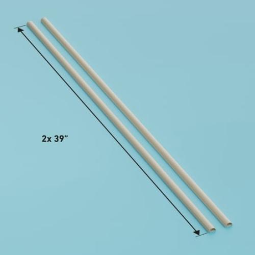 D-Line Beige Half Round Cord Cover, 0.78x0.39in, 39in Length, 3-Pack