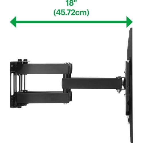Best Buy Essentials - Full Motion TV Wall Mount for 47–84 TVs - Black
