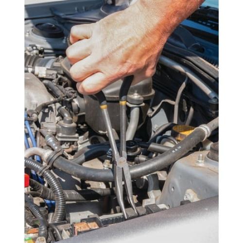 Performance Tool W1045 11-Inch Long Reach 45-Degree Bent Long Nose Pliers, Black