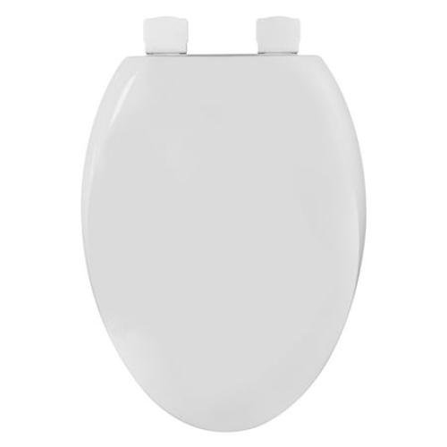 Mainstays Plastic Elongated Slow-Close Toilet Seat in White