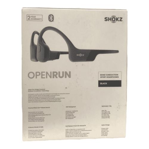 Shokz Open Run Wireless Bone Conduction Sport Headphones with Built-In Mic - Black