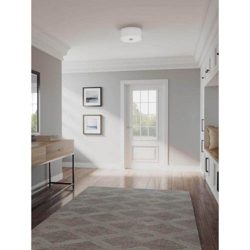 Progress Lighting Inspire Collection 13 in. 2-Light Antique Bronze Kitchen Transitional Ceiling Light Drum Flush Mount