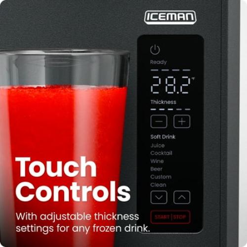 Iceman by Chefman Slush-Ease 68 oz. Slushy Maker with Customizable Thickness - Black