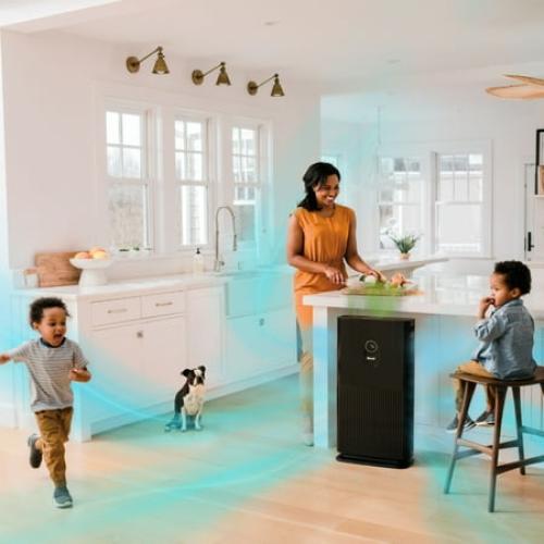 Shark - Air Purifier 6 With Anti-Allergen HEPA Filter Advanced Odor And Fumes Lock, 1,200 sq. ft., Smart Sensing Open Box