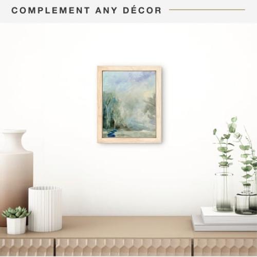 MCS Canvas Float Frames 16x20 Frame, Black Frame for Finished Canvases, Vertical & Horizontal Wall Hanging Large Frame with Adhesive for Canvas Paintings (1-Pack)