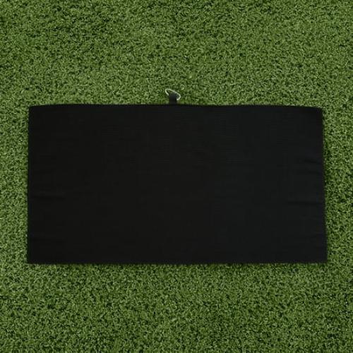 Athletic Works Microfiber Black Golf Towel, Featuring Waffle Texture & Convenient Clip, 30x20