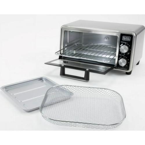 Black Decker Crisp ‘N Bake PRO Stainless Steel 4-Slice Air Fryer Toaster Oven