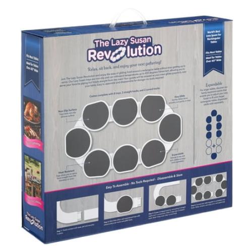 Lazy Susan Turntable for Rectangular Long & Oblong Tables Dining - Full Set