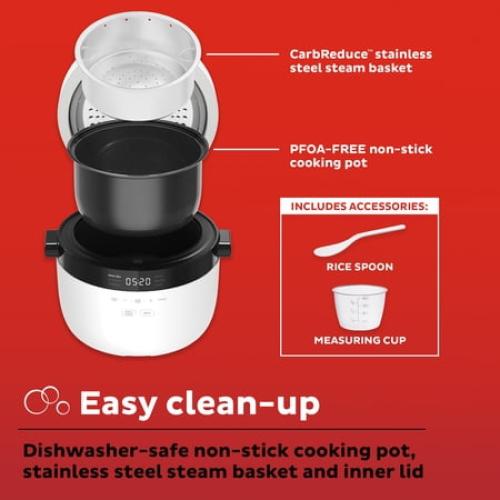 (MISSING ACCESSORIES) Instant Pot 12 Cup Multi-Grain Rice Cooker & Slow Cooker