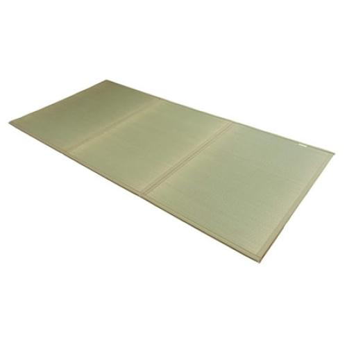 Green Twin Size FULI Japanese Tatami Mattress, Igusa Mat (100% Japanese Rush Grass) Folds in Three, Made in Japan (Natural, Twin)