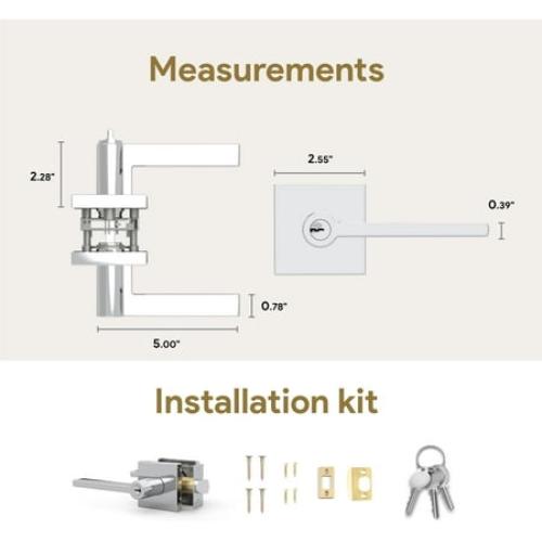 Mega Handles | Prime Entry Lever | Polished Chrome