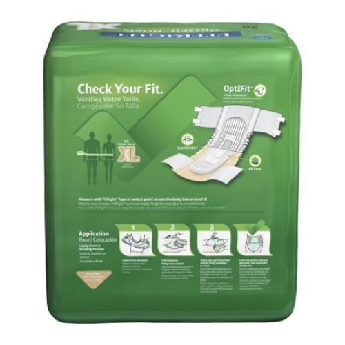 FitRight OptiFit Extra Briefs with Tabs, Adult Incontinence Brief, Moderate Absorbency, X-Large, 56-64, 20 Count