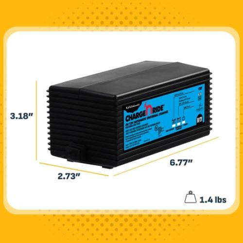 Schumacher Electric Automatic Battery Charger for Ride-On Toys 3 Amps, 6/12V 3 or 4 Wheeled Toy Car Battery Cable Connector, CR7