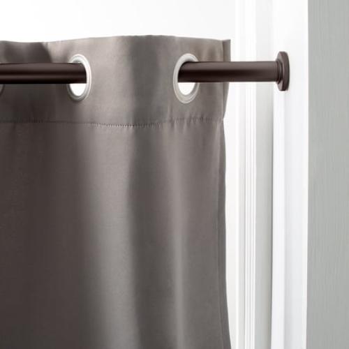 Home Details 42 to 74 Adjustable Straight Shower Curtain Tension Rod, Oil Rubbed