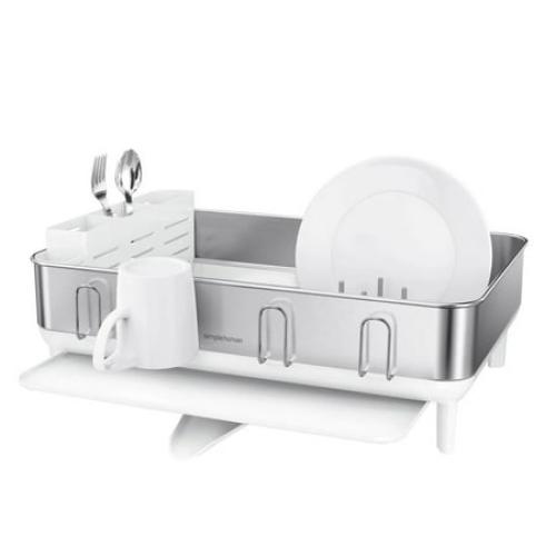 Simplehuman Stainless Steel Frame Dish Rack ‼️comes with stains ‼️