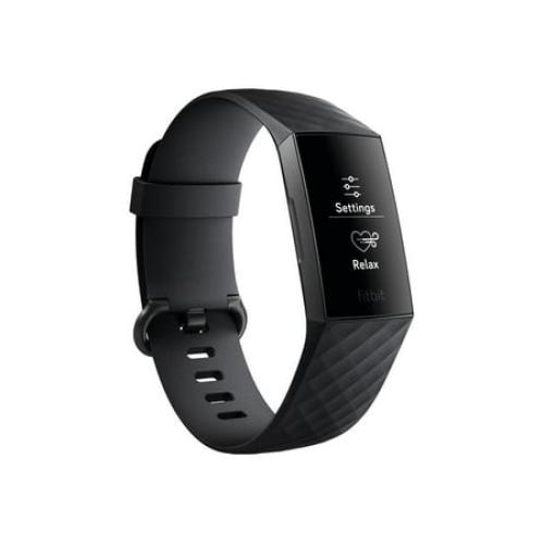 Fitbit Chɑrge 3 Fitness Activity Tracker Graphite/Black One Size 0.06 Pound New