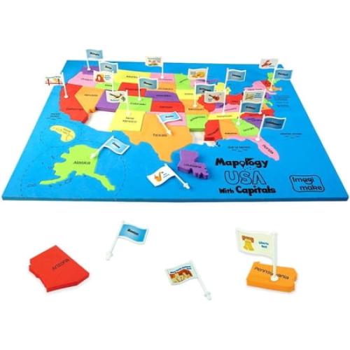 Imagimake Mapology Puzzle Map of The United States - Learn States, Capitals & Fun Facts | USA Geography Jigsaw Floor Puzzles Learning Games for Kids 5