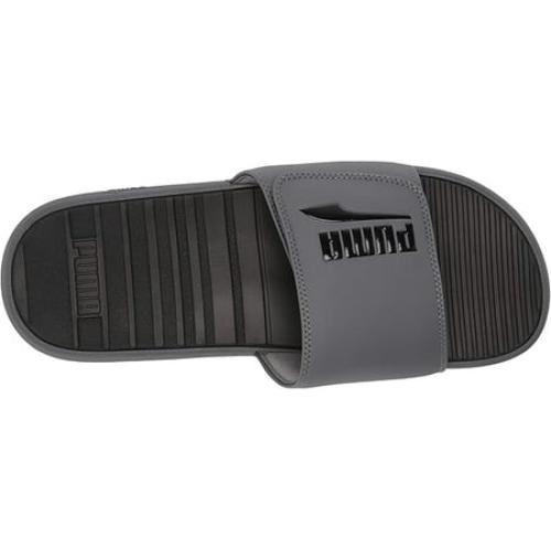 Size 11 Men PUMA Men's Cool CAT 2.0 V FS Slide Sandal, Grey Black, Size 11
