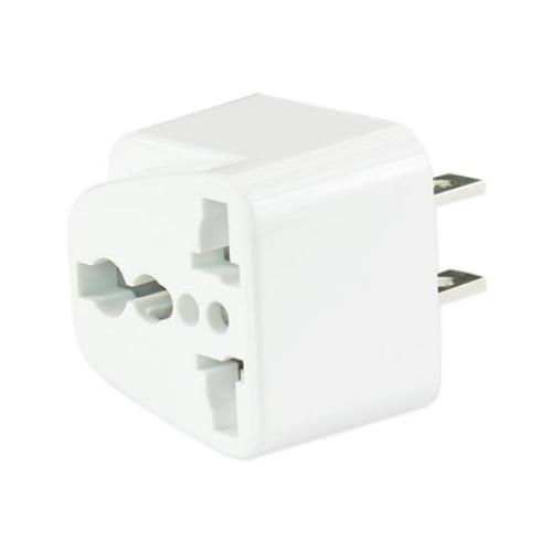 Reiko Wireless Universal Travel Plug Adapter - UK/EU/AU to US, White