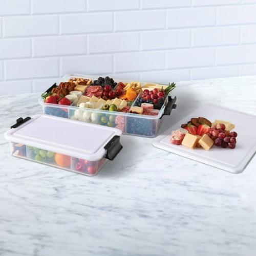 Sabatier Snacklebox 2 Piece Set with Cutting Board Lids