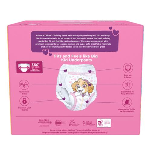 Parent's Choice Paw Patrol Training Pants for Girls, 4T/5T, 70 Count (Select for More Options)