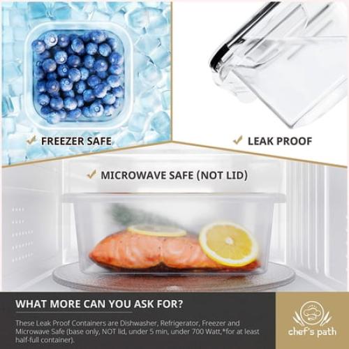Chef's Path Plastic Food Storage Container Variety Set, 16 Count ❗MAY HAVE MISSING PIECES❗