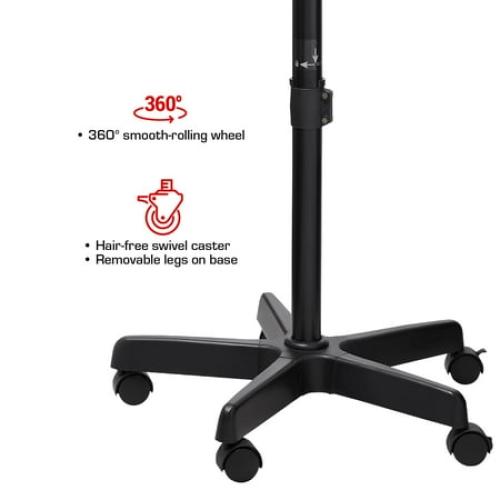 RED by Kiss 3000 Ceramic Stand Hood Dryer with Digital Timer, Adjustable Height, 360° Wheels, 3 Temp Settings, Quick Drying, Comfortable Hood, Ideal for Home & Salon Use