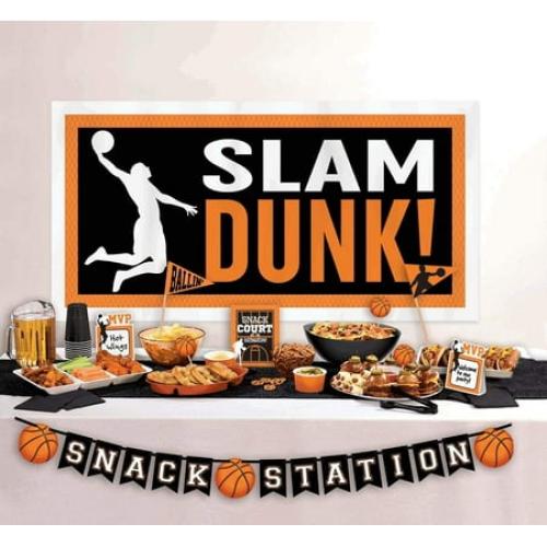 Amscan 410113 Slam Dunk Deluxe Buffet Party Decorating Kit, 1 kit