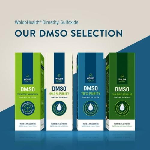 WoldoHealth DMSO 99.9% Pharmaceutical Grade - FT-IR Verified Dimethyl Sulfoxide, Low Odor Solvent in Glass Bottle with Precision Dropper (3.38 oz)